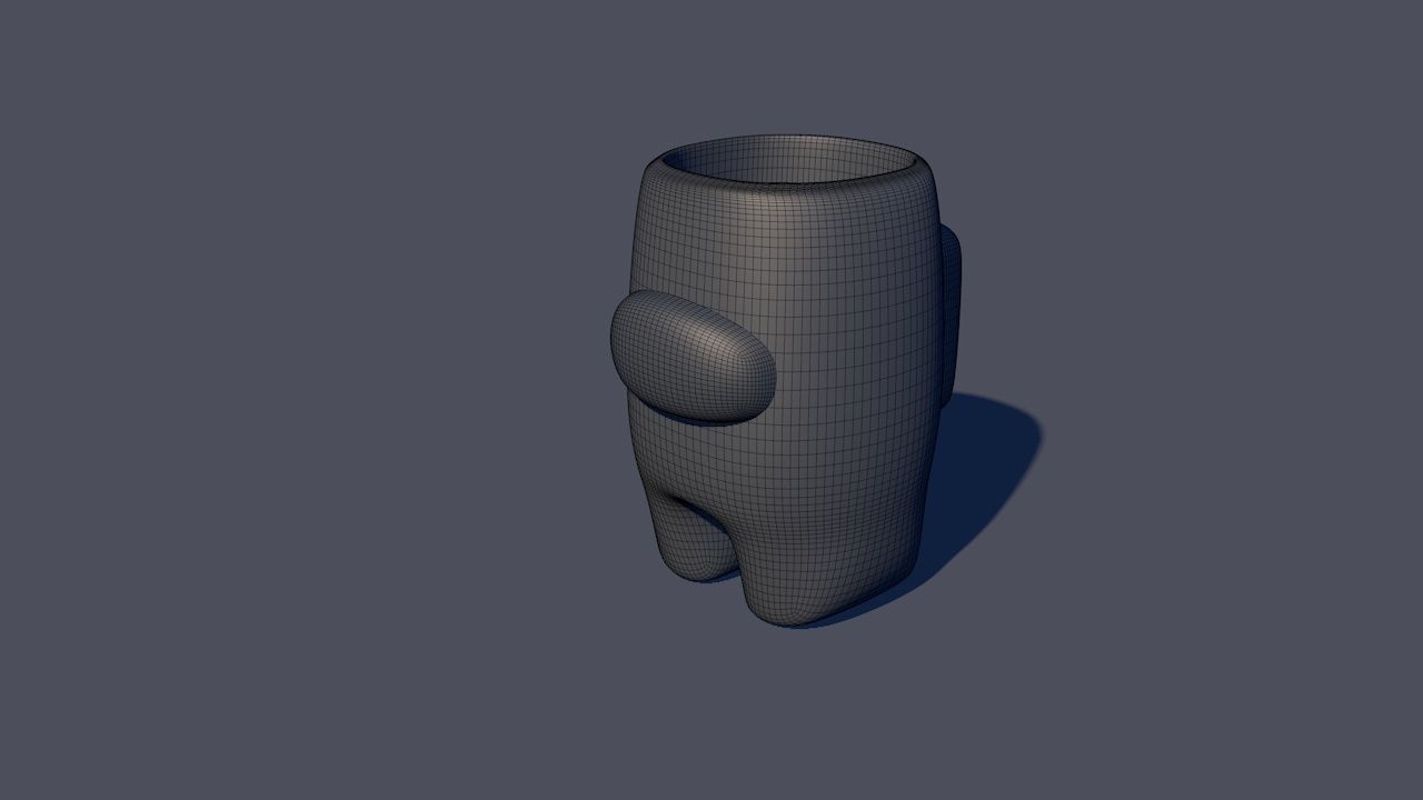 Among Us Crewmate Succulent Plant Vase standing version 3D print model_8