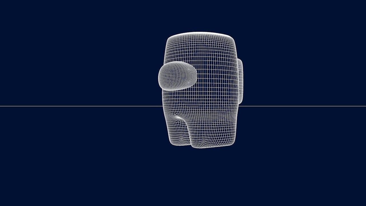 Among Us Crewmate Succulent Plant Vase standing version 3D print model_10