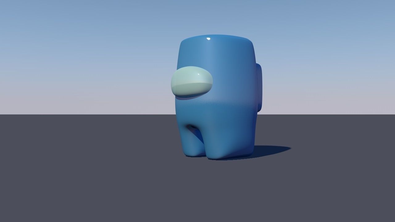 Among Us Crewmate Succulent Plant Vase standing version 3D print model_1