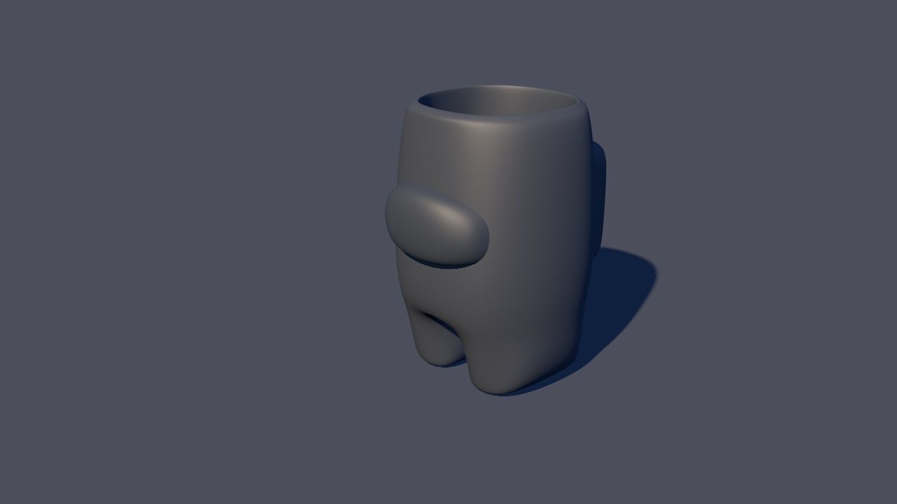 Among Us Crewmate Succulent Plant Vase standing version 3D print model_24