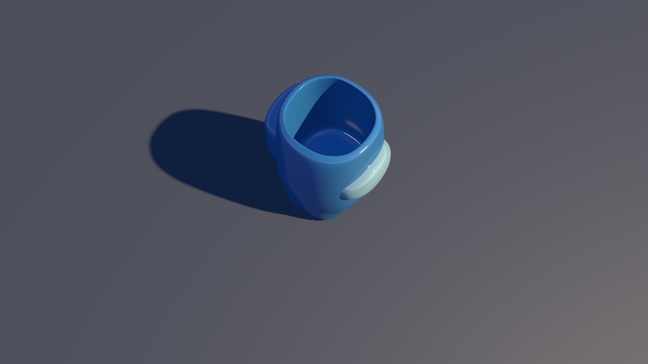 Among Us Crewmate Succulent Plant Vase standing version 3D print model_5