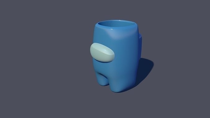 Among Us Crewmate Succulent Plant Vase standing version 3D print model