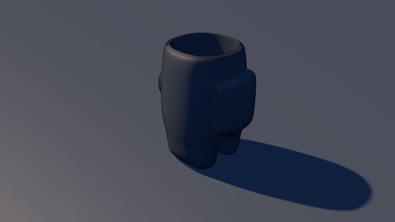 Among Us Crewmate Succulent Plant Vase standing version 3D print model_19