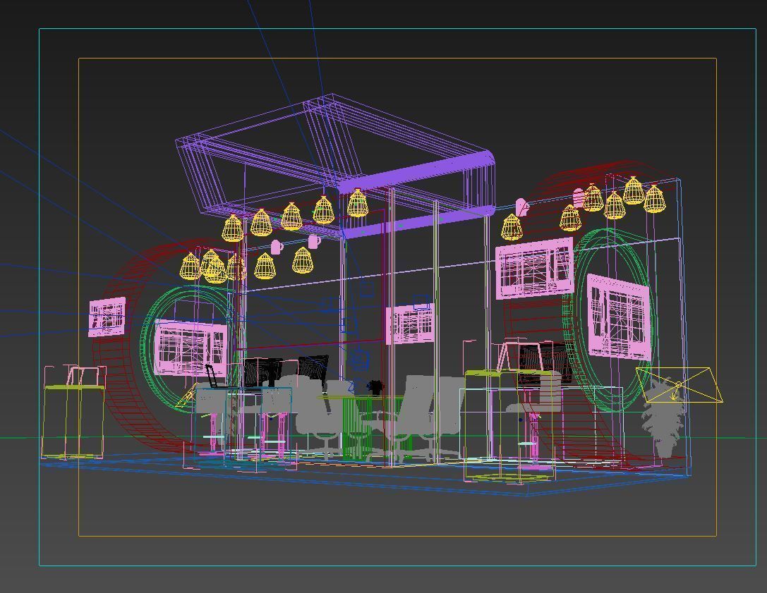 Exhibition booth design 3D model_14
