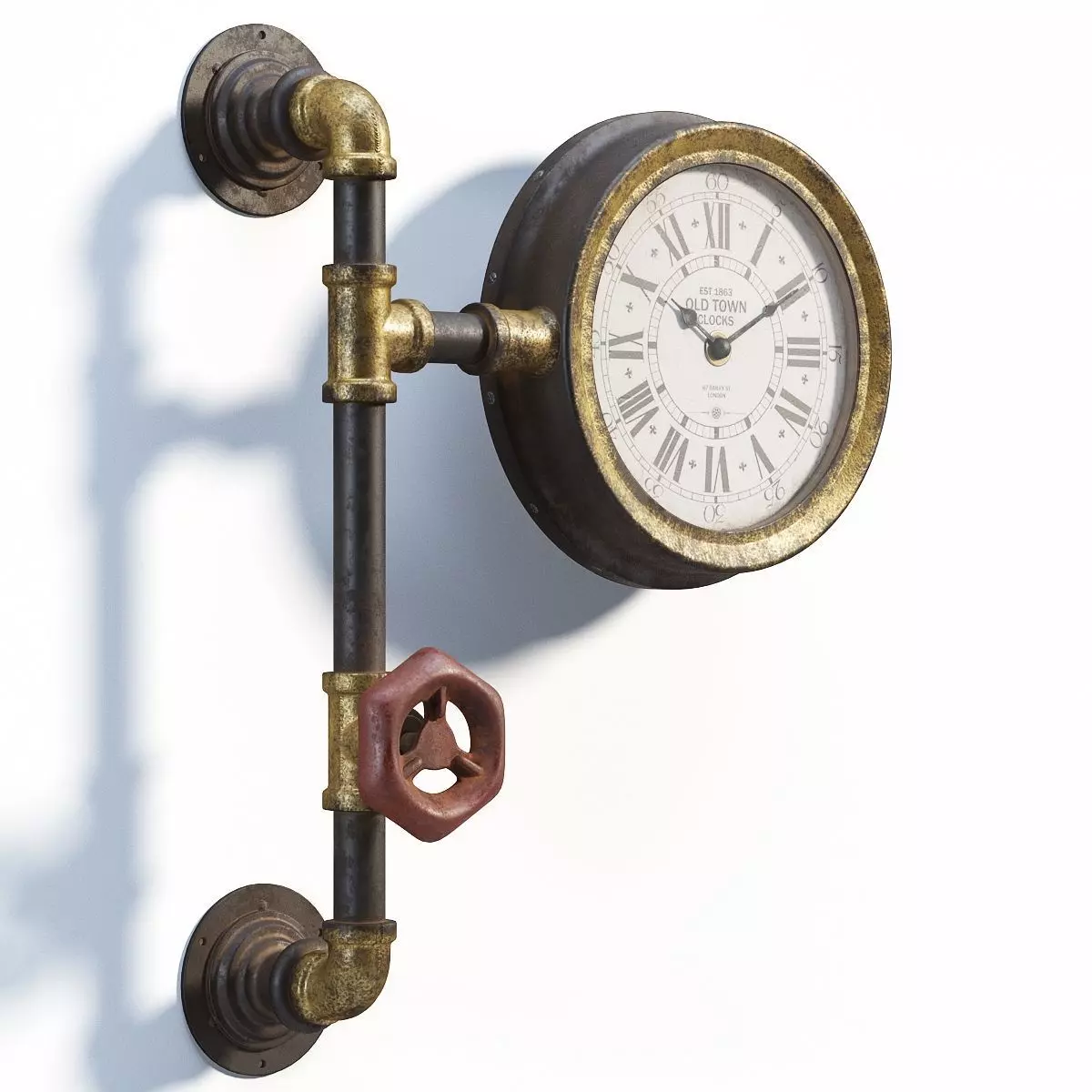 Factory Pressure Gauge Clock 3D model