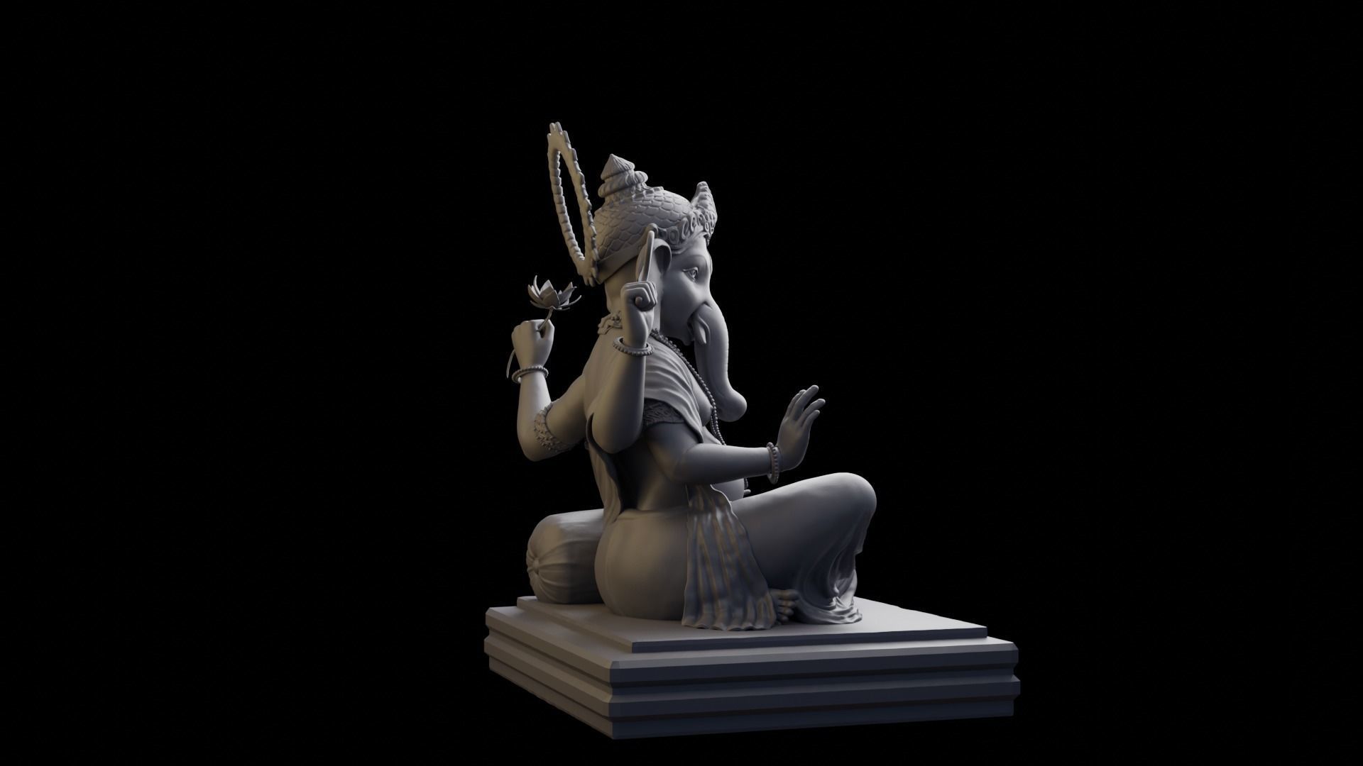 Lord ganesha 3D print model_2