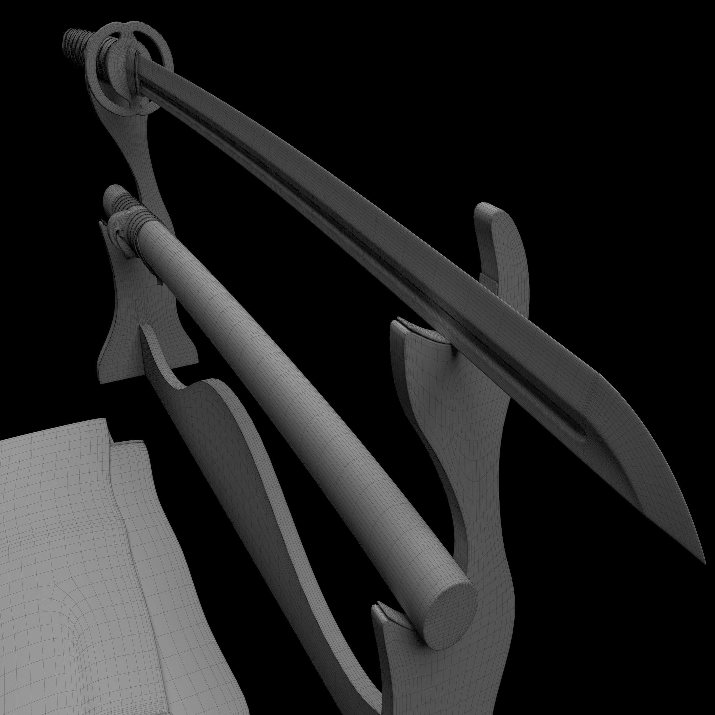 Katana sword 3D model_8