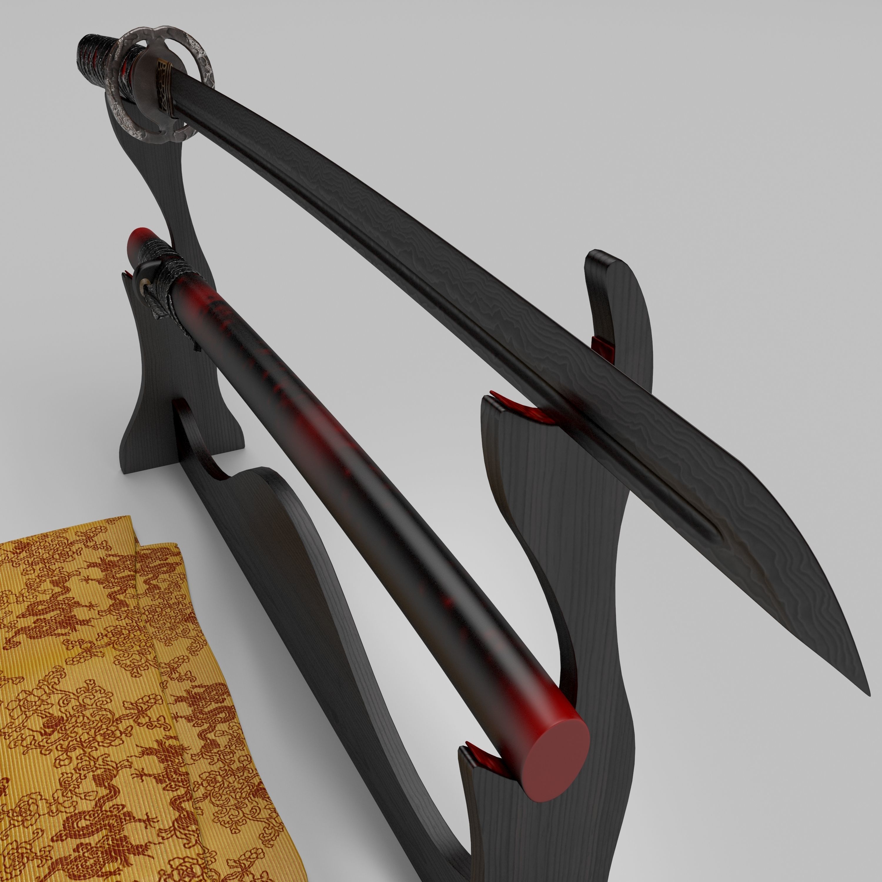 Katana sword 3D model_7