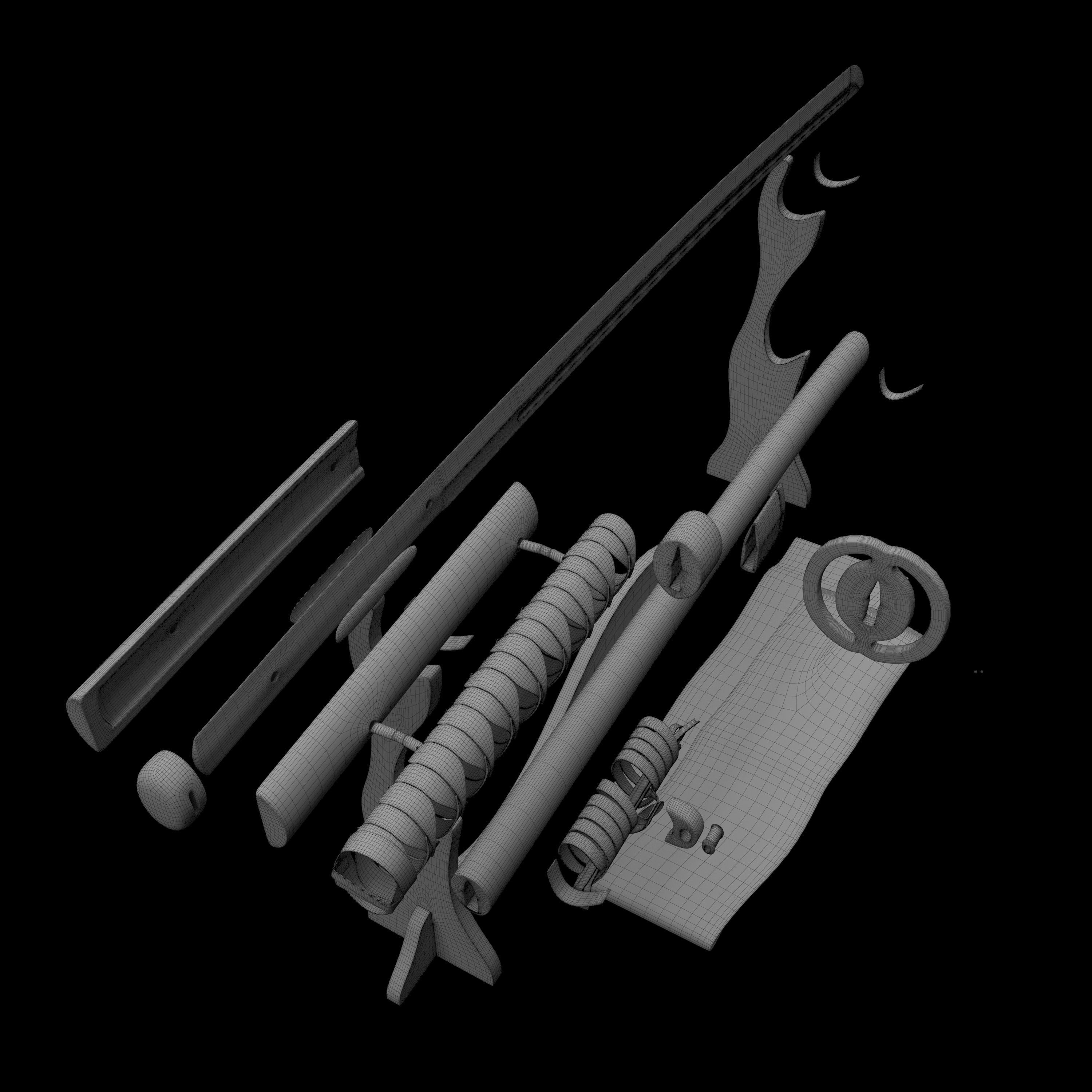 Katana sword 3D model_10