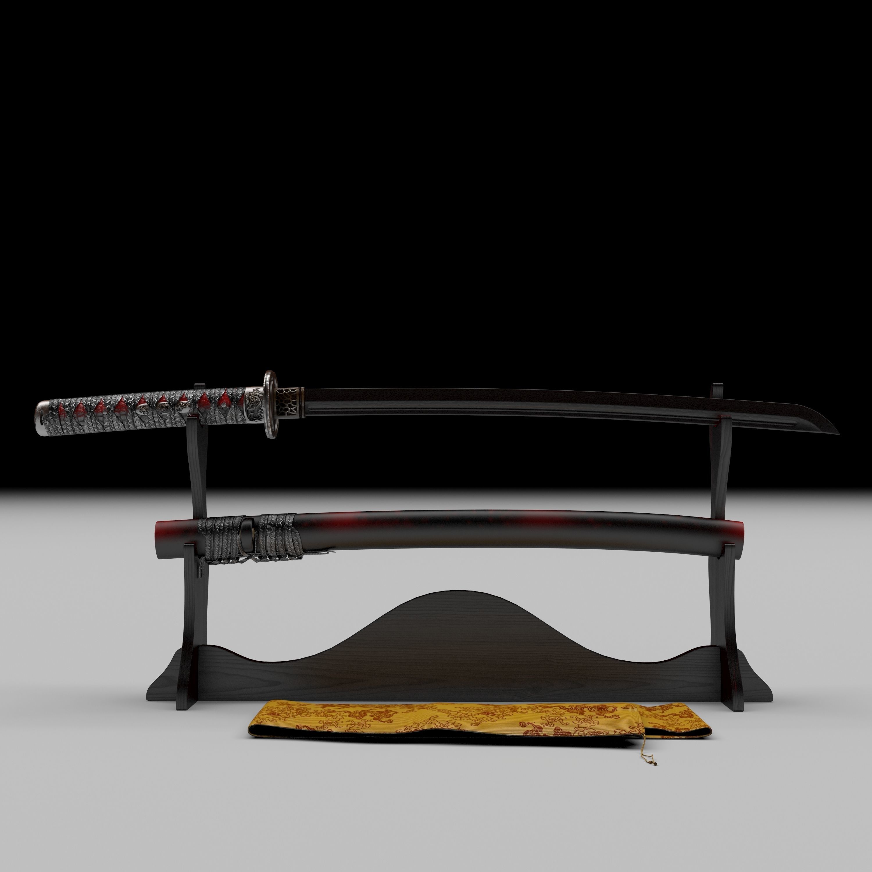 Katana sword 3D model_3