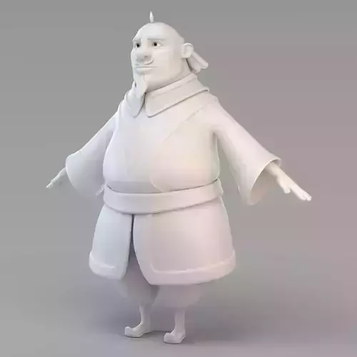 Cartoon Fat Vizier 3D model