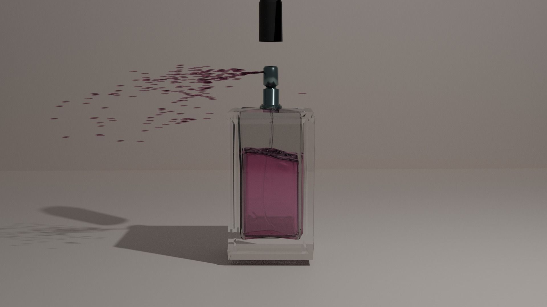 Perfume bottle with fluid animation Low-poly 3D model_3