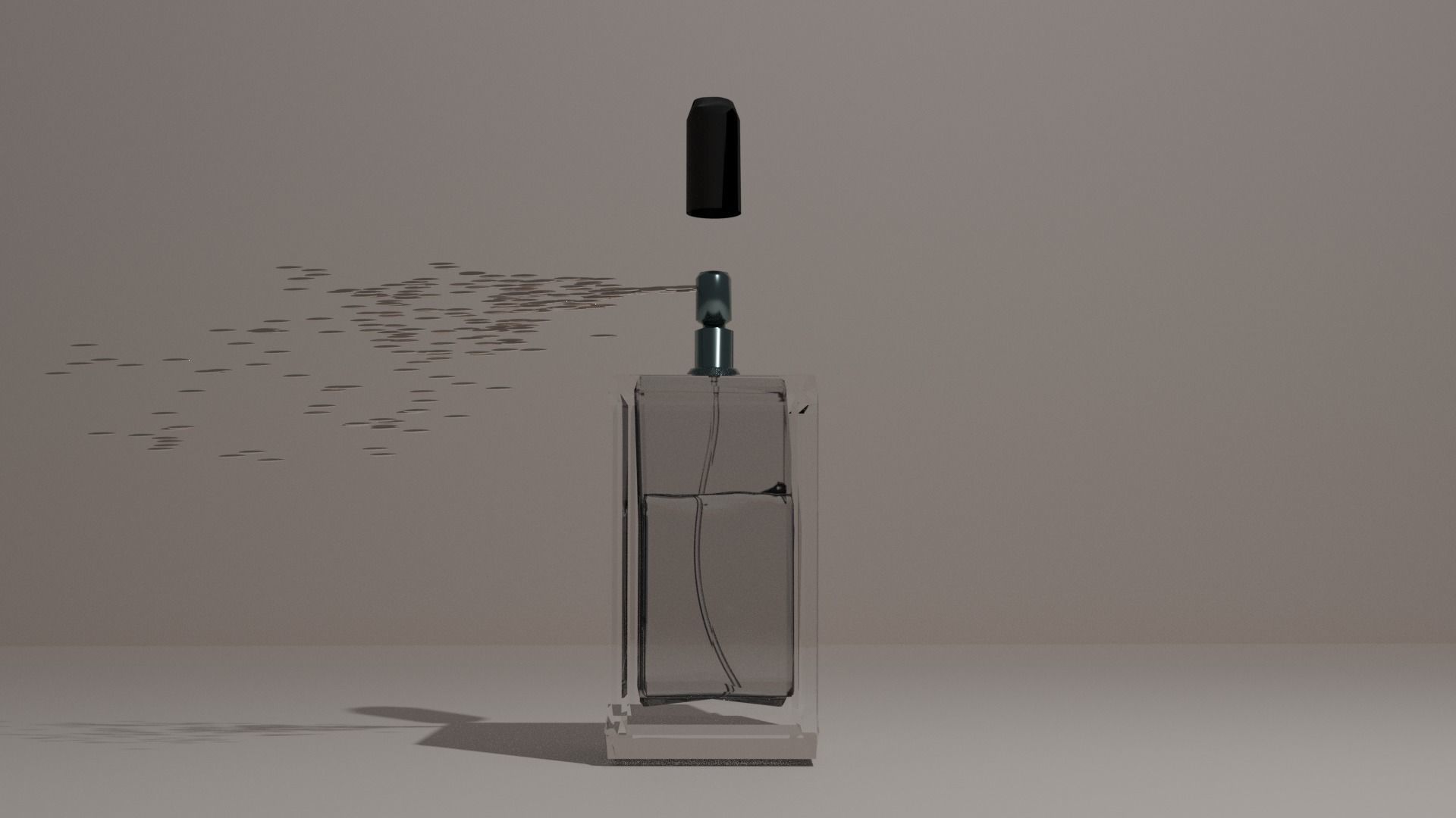 Perfume bottle with fluid animation Low-poly 3D model_1