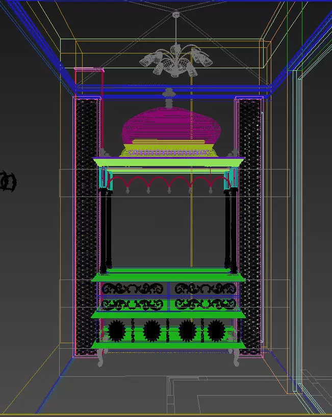 Indian Pooja Room 3D model