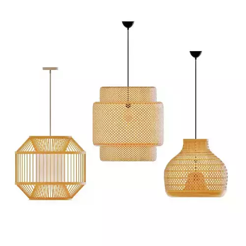 Rattan pendant lamp 3D model