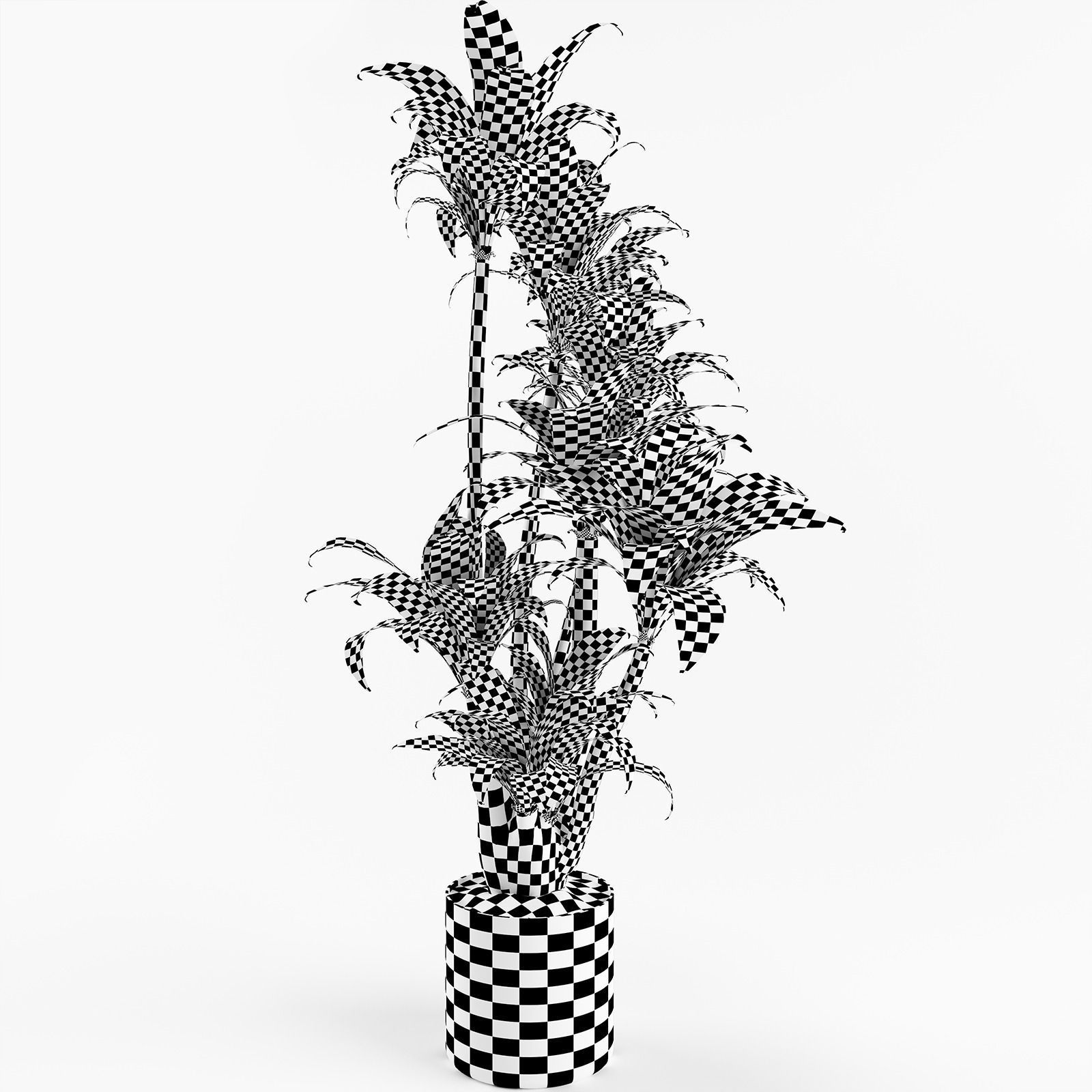Palm tree in flowerpot 3D model_14