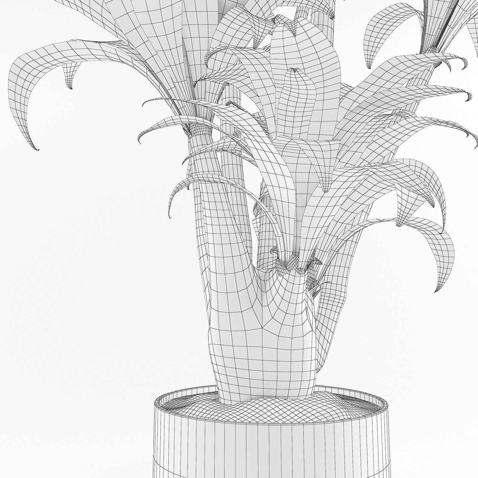 Palm tree in flowerpot 3D model_13