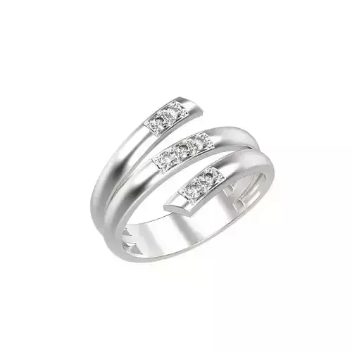 Women ring helix with gems 3dm stl CAD 3D print model
