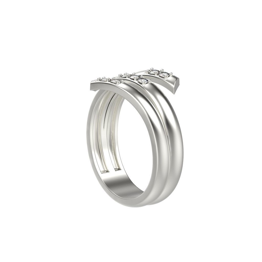 Women ring helix with gems 3dm stl CAD 3D print model_6