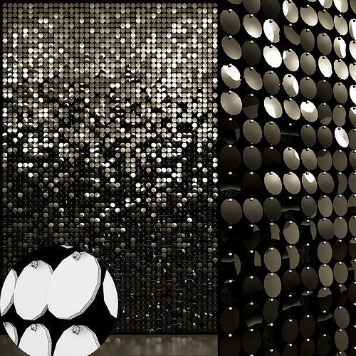 sequins decorative wall 02 3D model 3D model