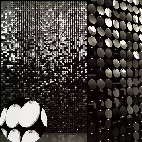 sequins decorative wall 02 3D model