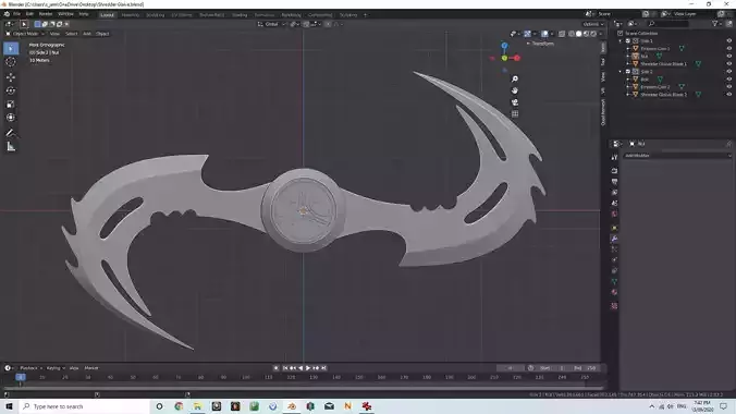 Shredder Throwing Glaive from Blade 2 3D print model
