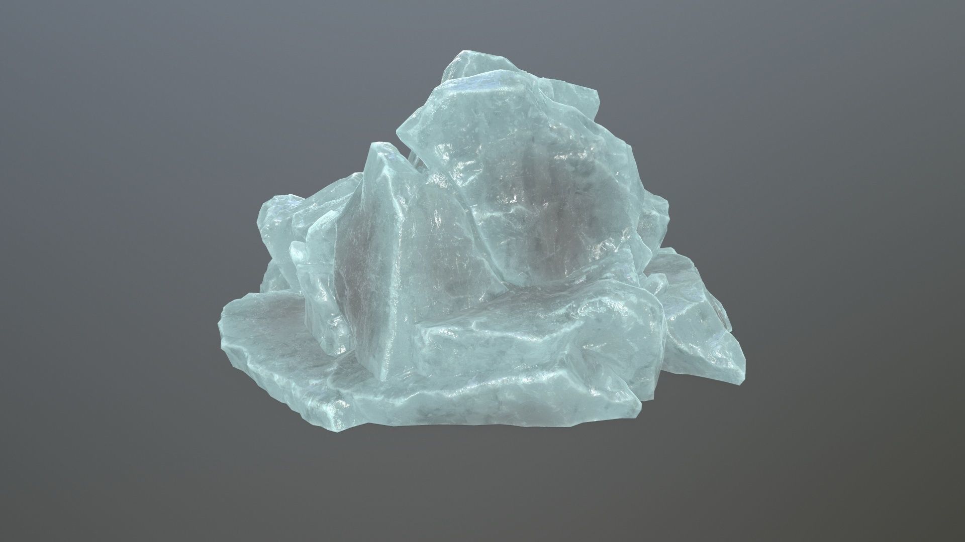 ice rocks Low-poly 3D model_12