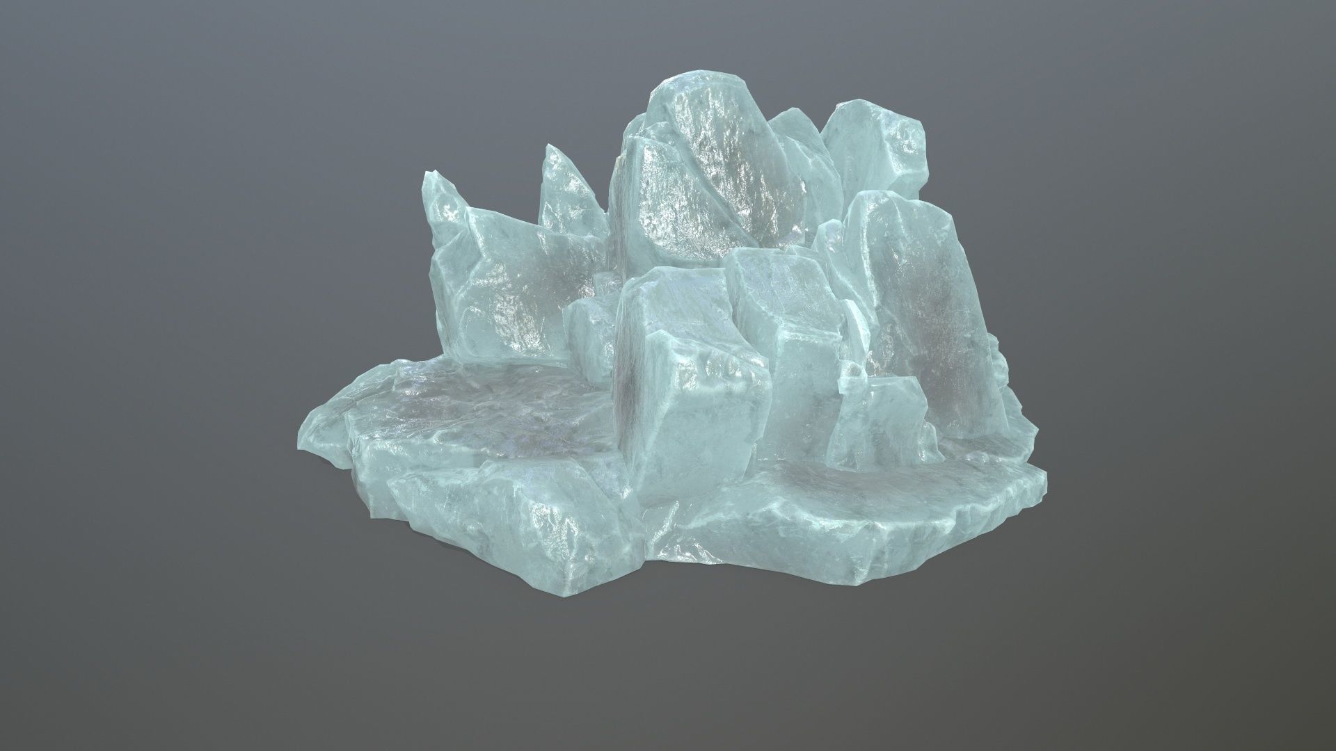 ice rocks Low-poly 3D model_8