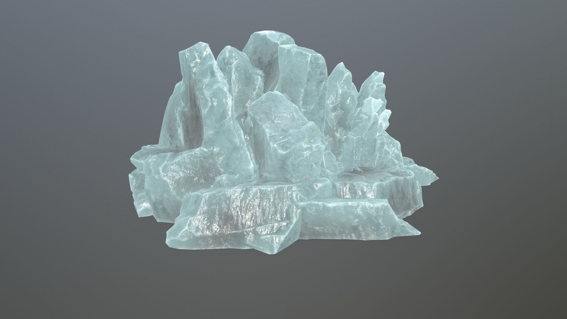 ice rocks Low-poly 3D model_11