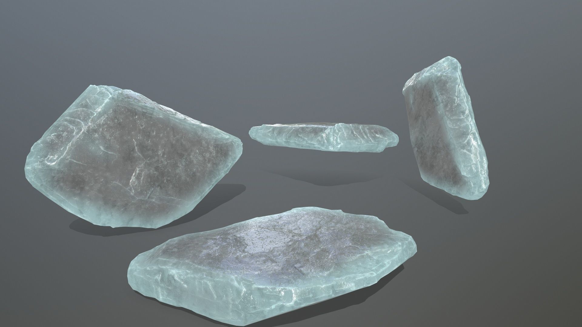 ice rocks Low-poly 3D model_5