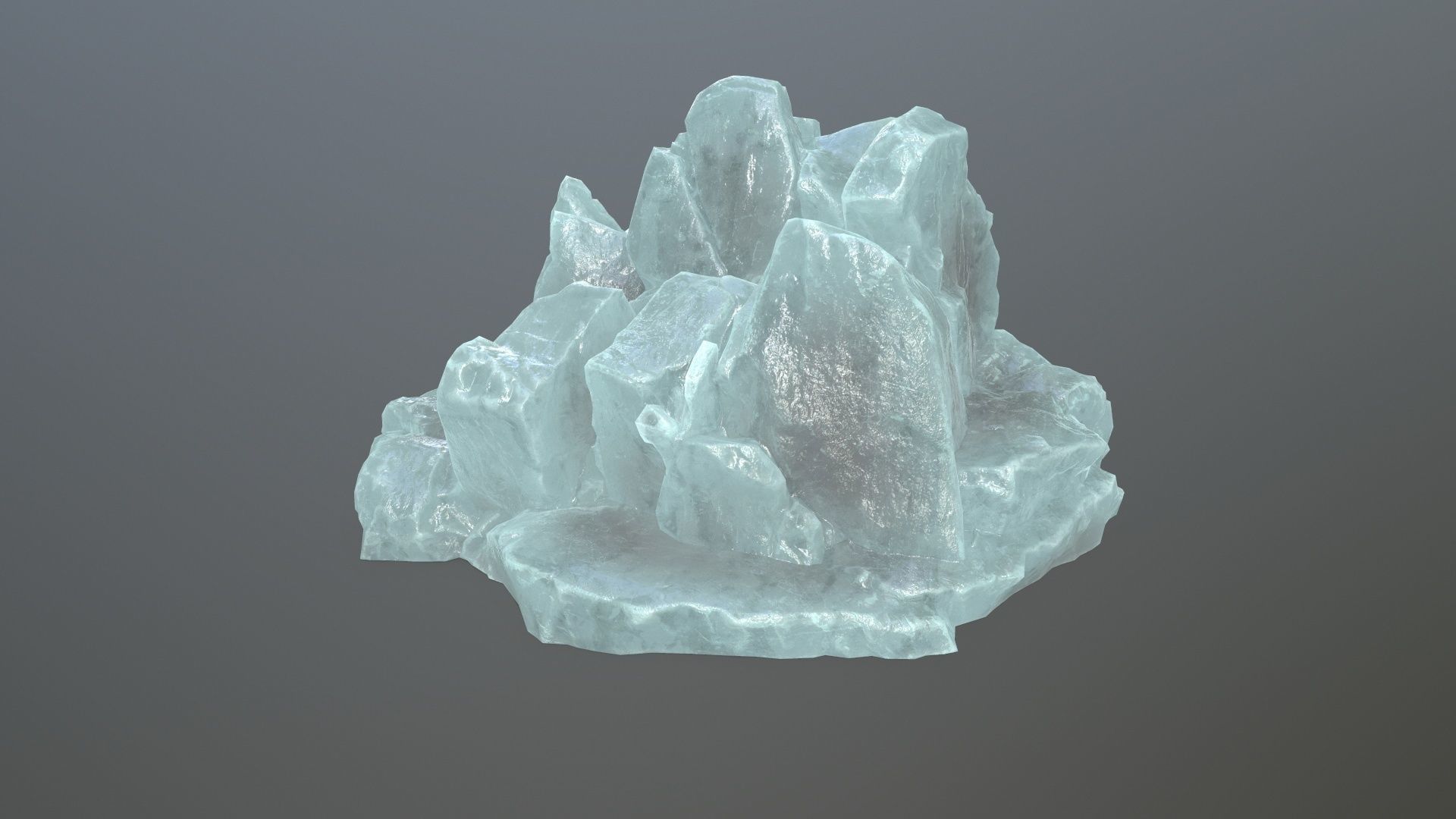 ice rocks Low-poly 3D model_13