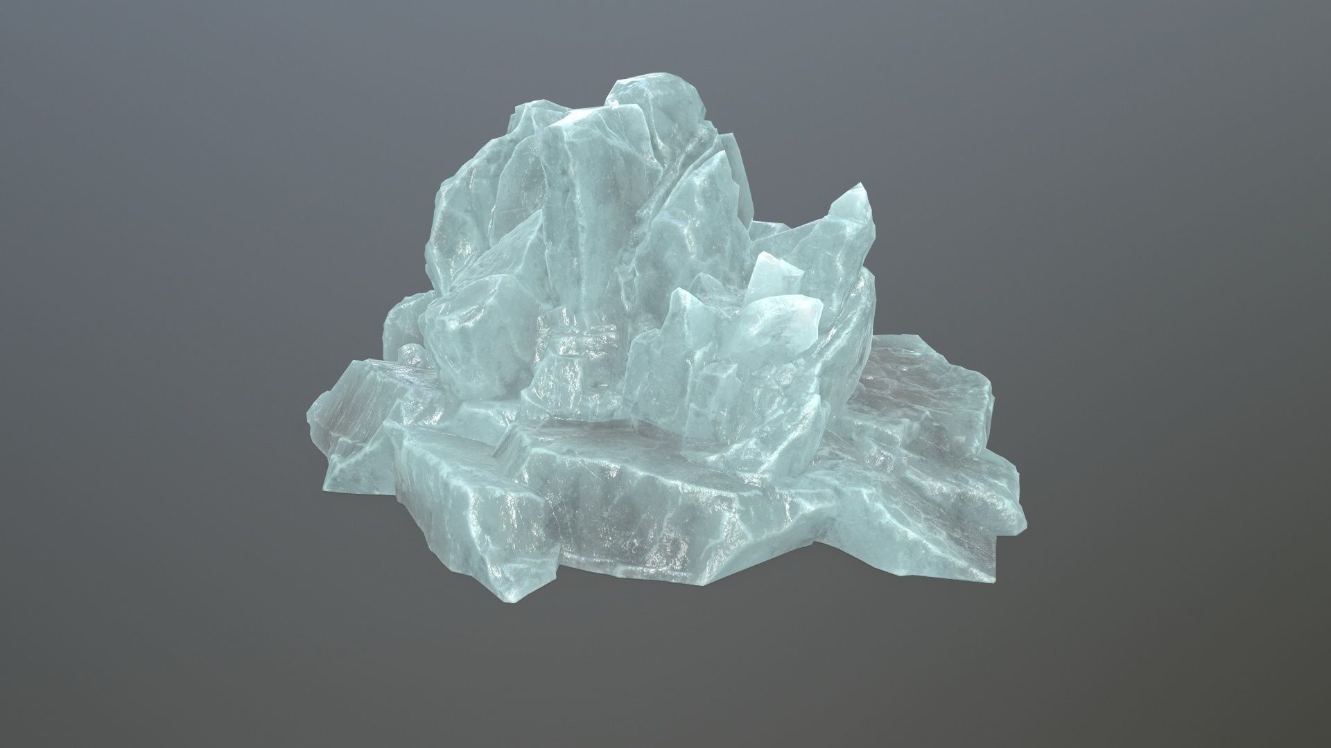 ice rocks Low-poly 3D model_10