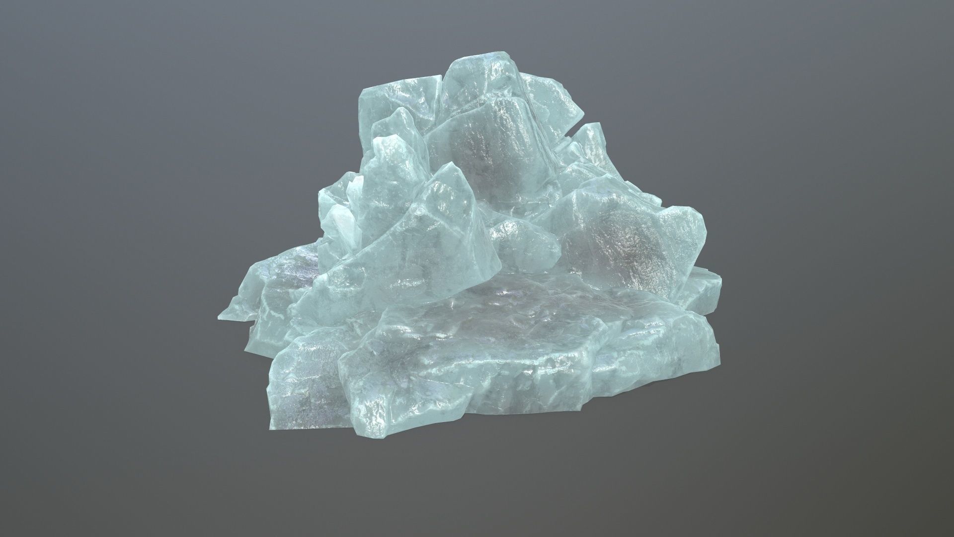 ice rocks Low-poly 3D model_9