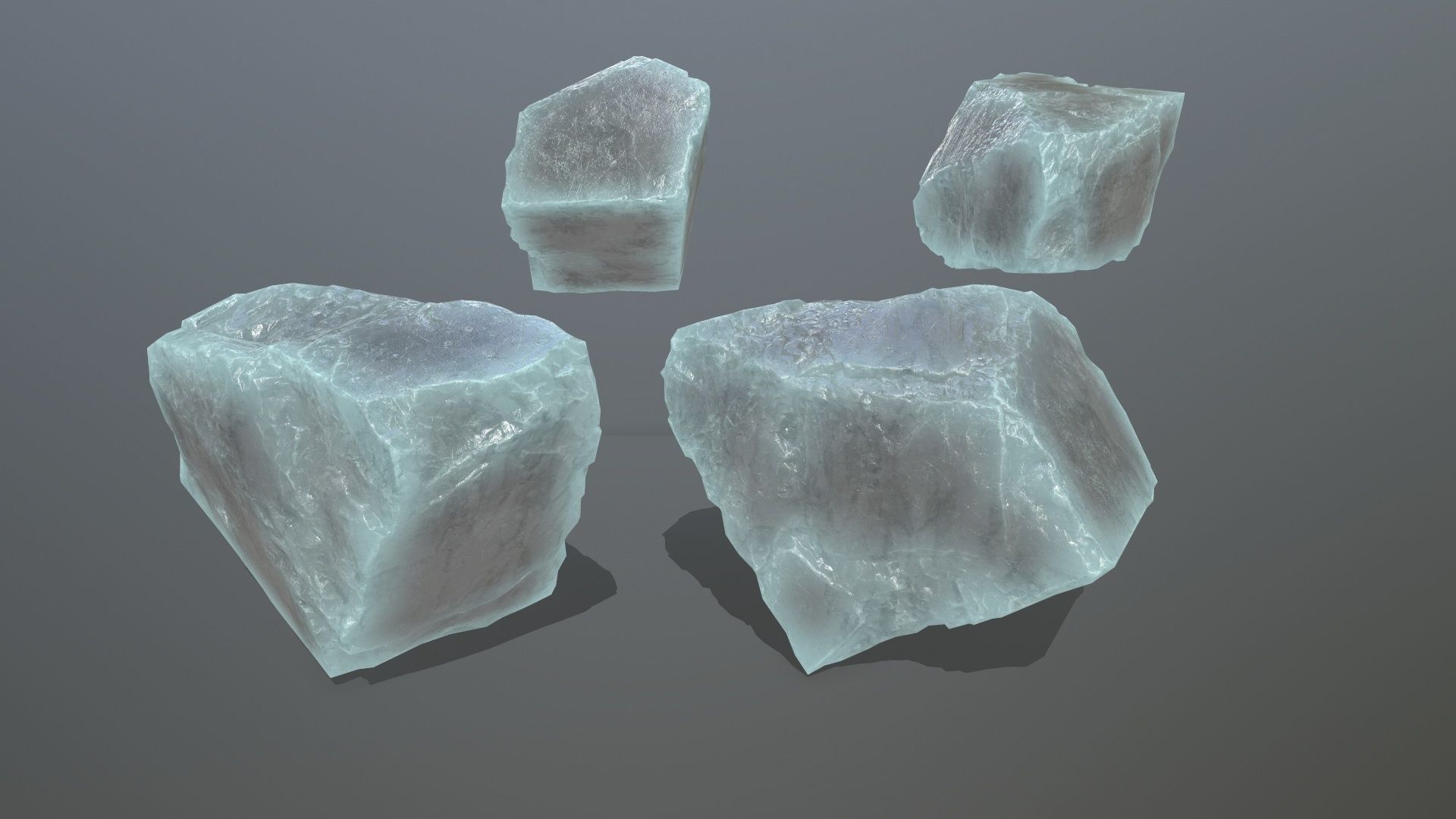 ice rocks Low-poly 3D model_2