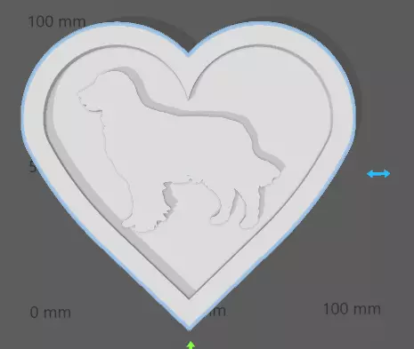 Dog heart  3D print model_0