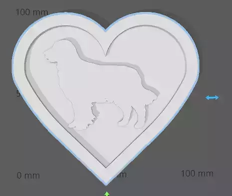 Dog heart  3D print model