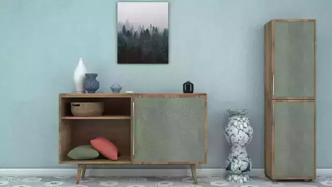 Modern Sideboard 01 3D Model