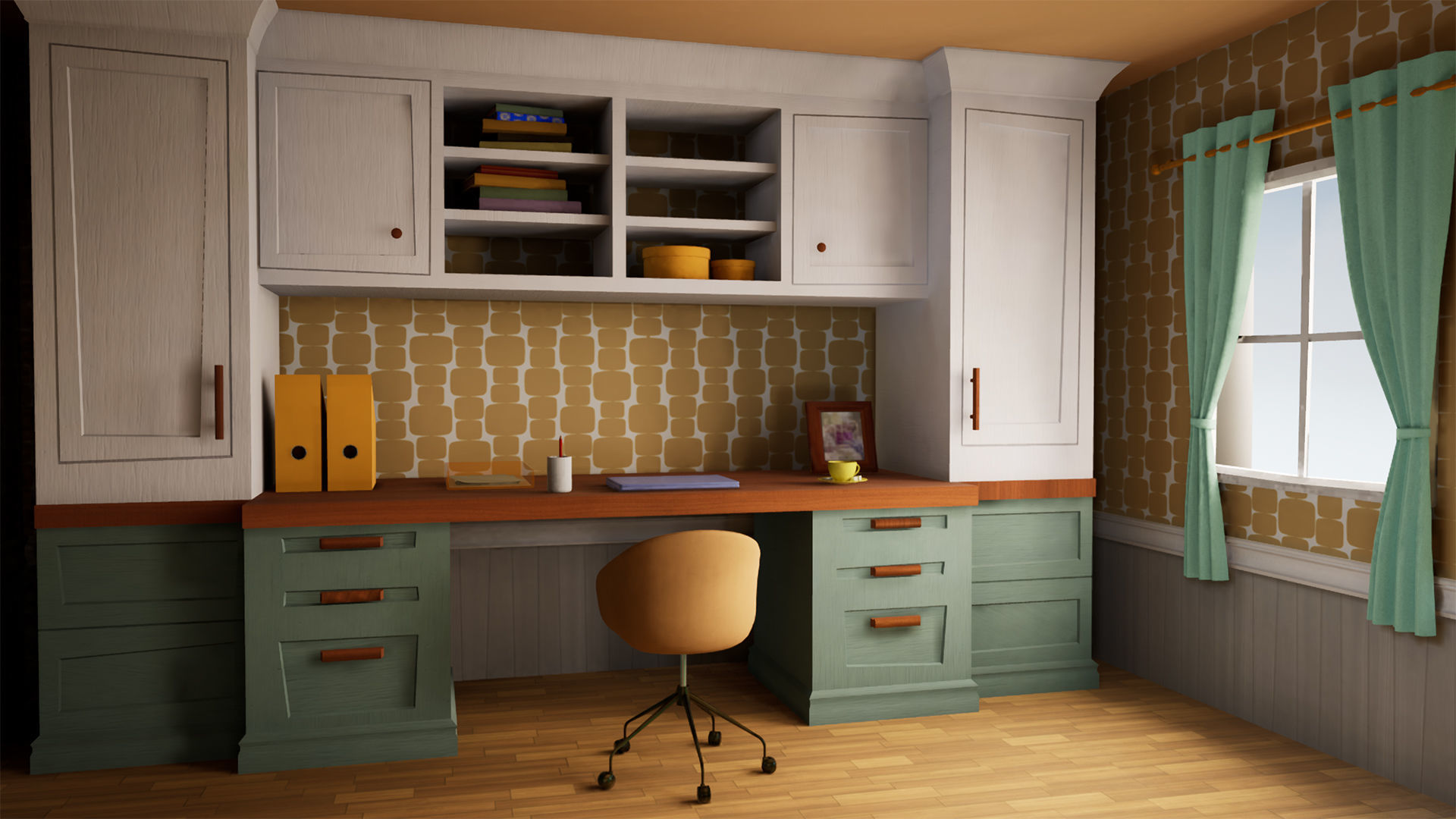 Cartoon House Vol 2 - Upper Floor - UE4 file only Low-poly 3D model_5