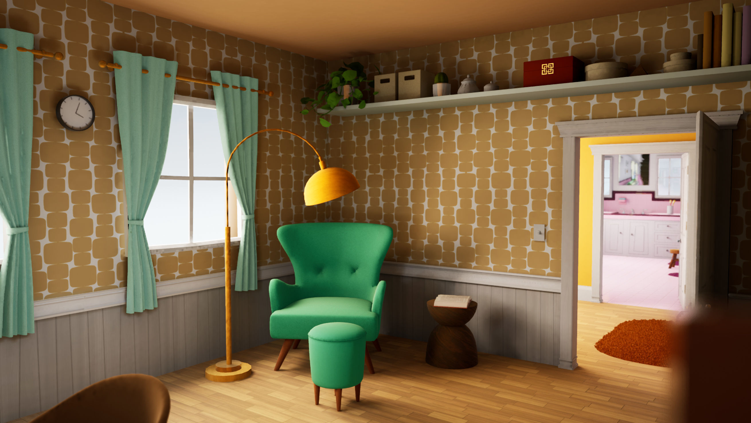 Cartoon House Vol 2 - Upper Floor - UE4 file only Low-poly 3D model_3