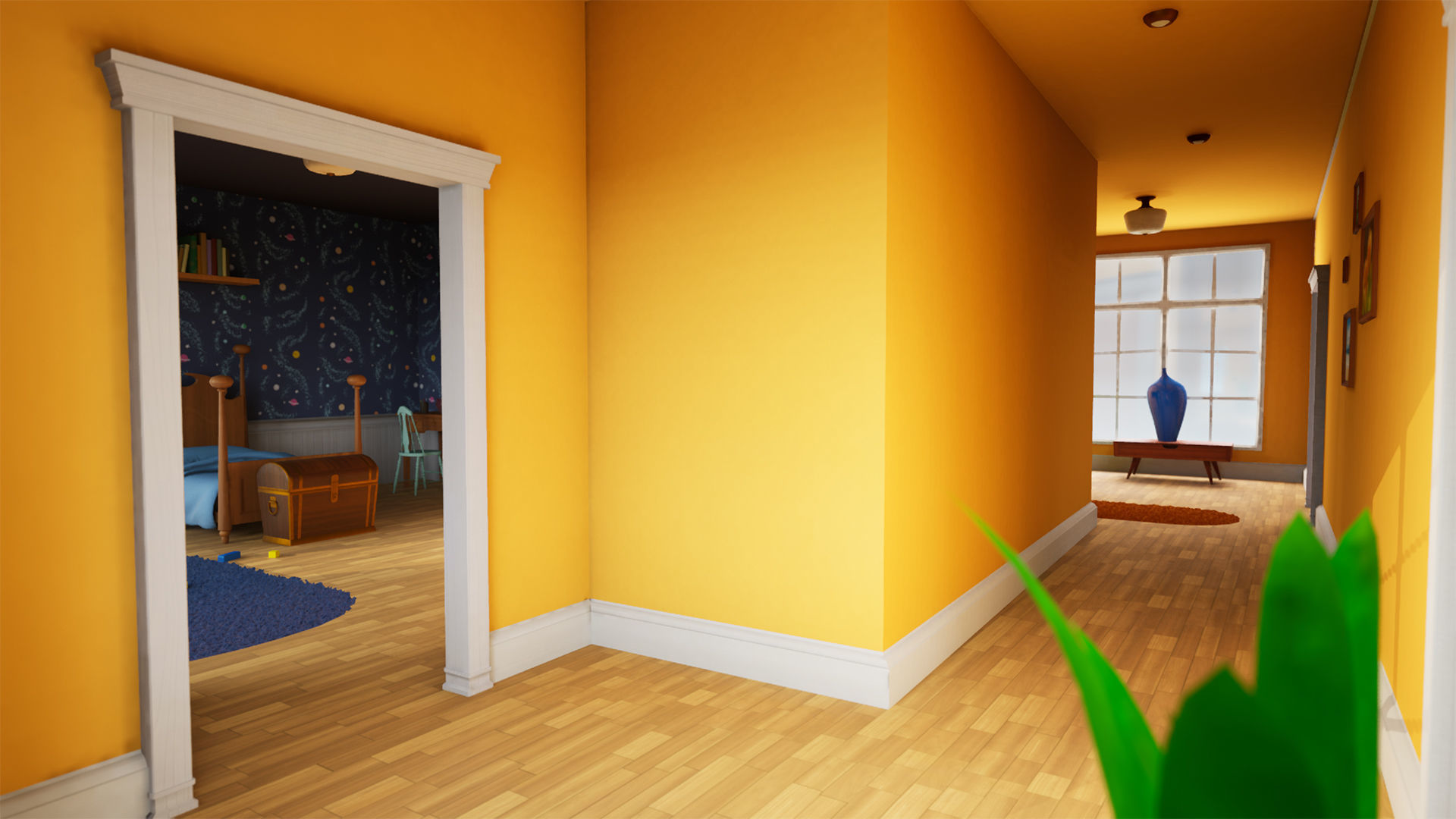 Cartoon House Vol 2 - Upper Floor - UE4 file only Low-poly 3D model_6