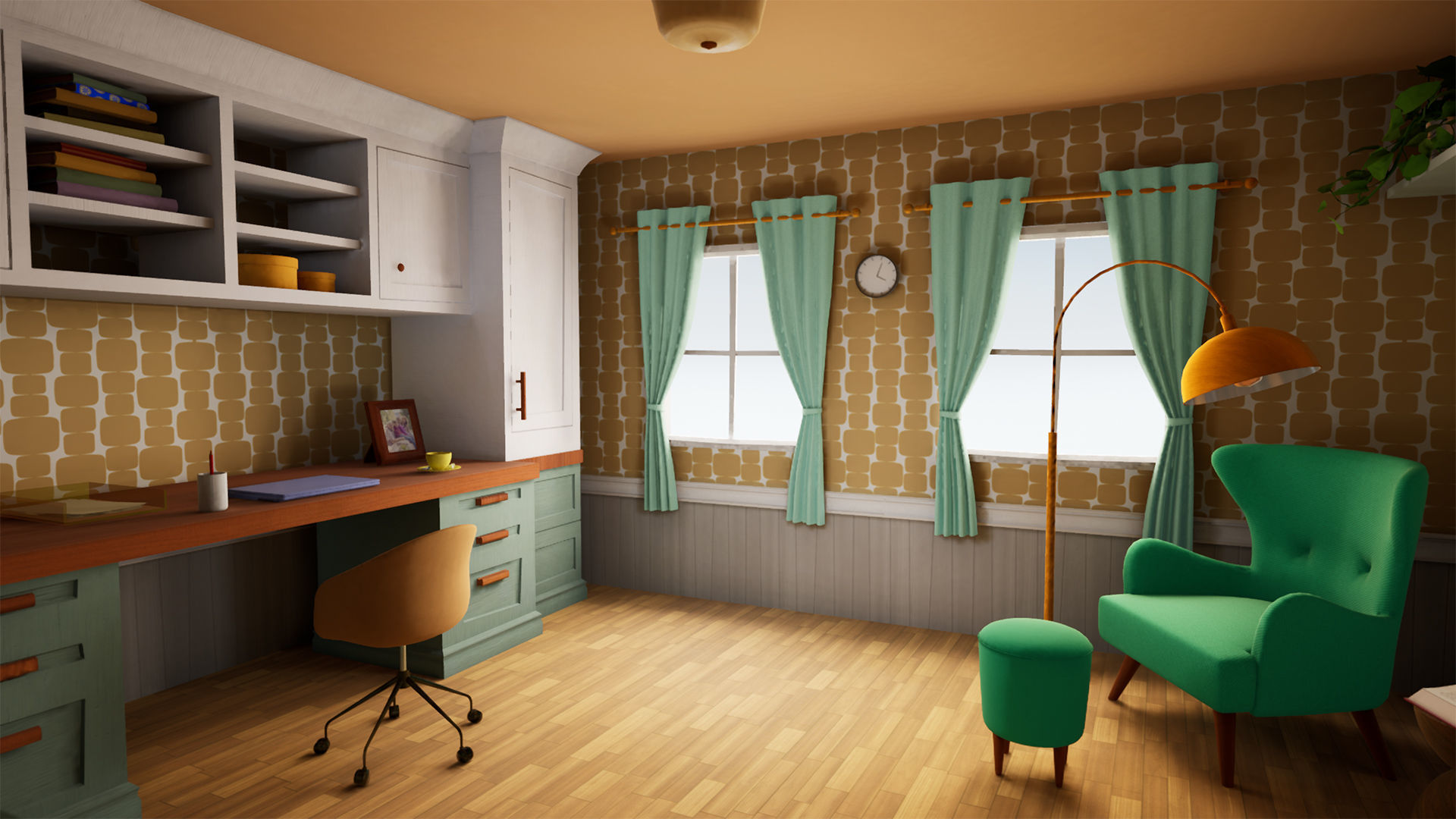 Cartoon House Vol 2 - Upper Floor - UE4 file only Low-poly 3D model_4