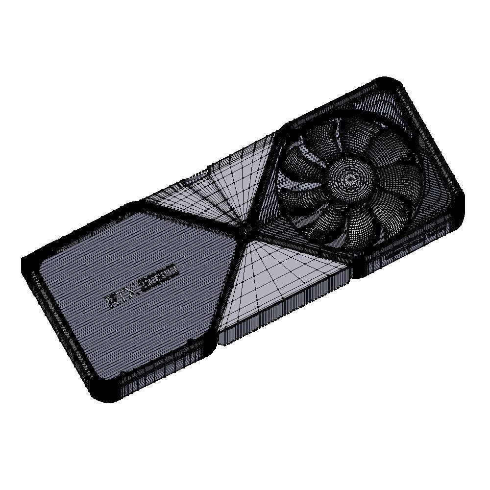 Graphics card Nvidia Geforce RTX 3090 3D model_9