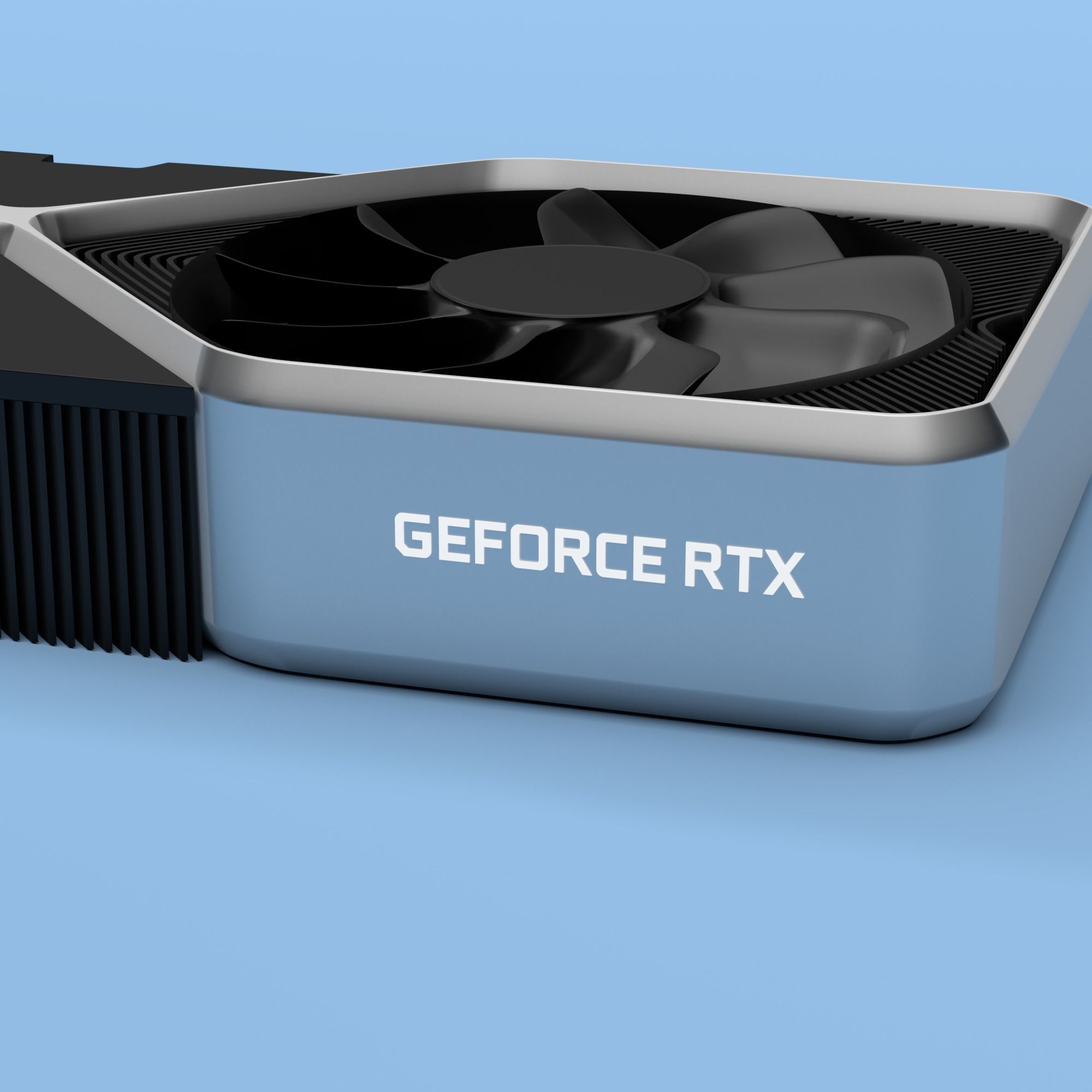 Graphics card Nvidia Geforce RTX 3090 3D model_4