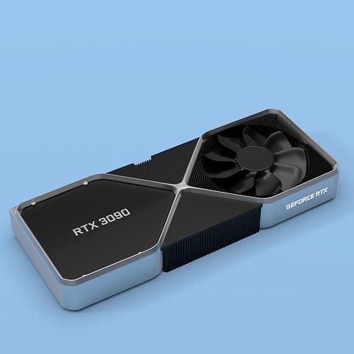 Graphics card Nvidia Geforce RTX 3090 3D model