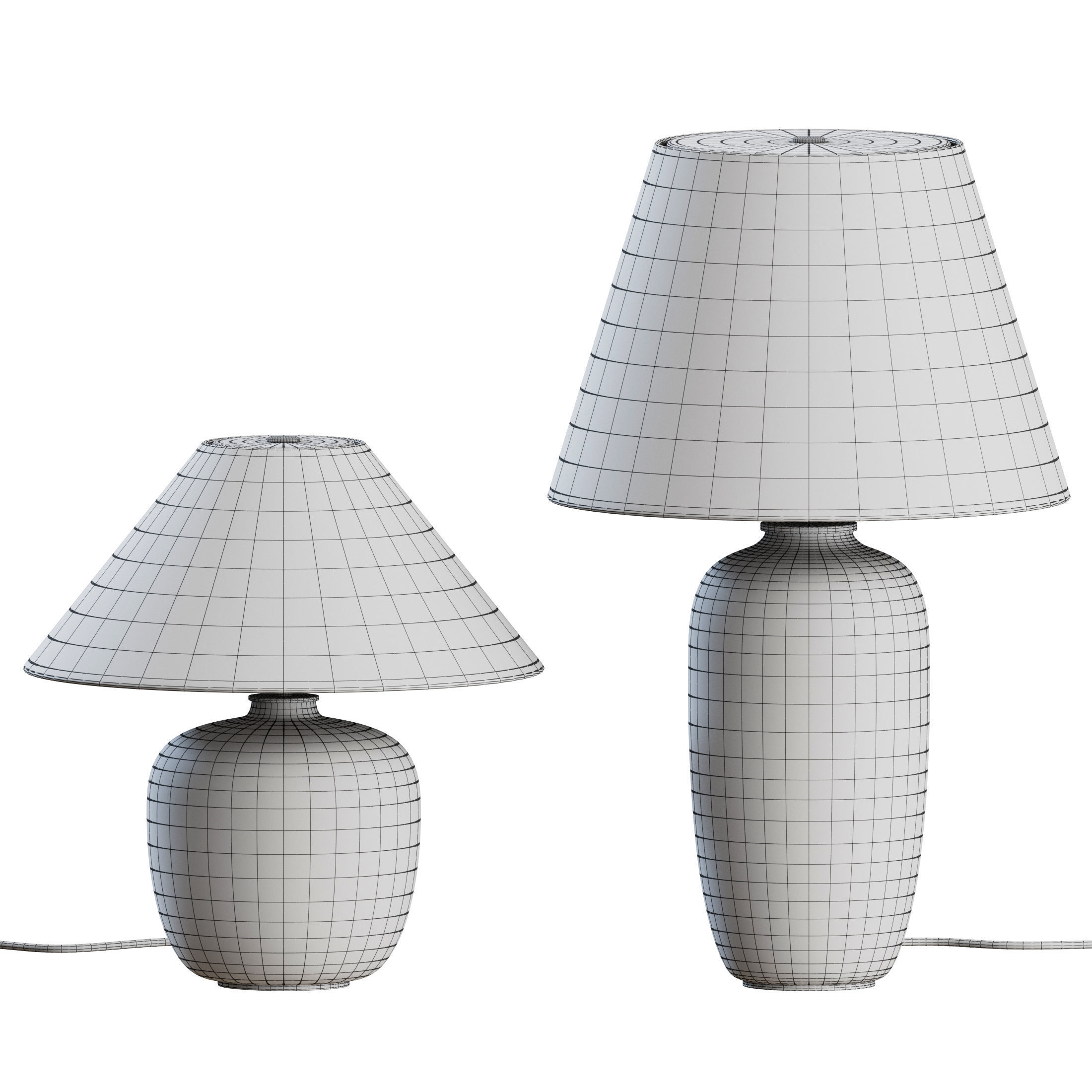 Torso Table Lamp By MENU 3D model_2