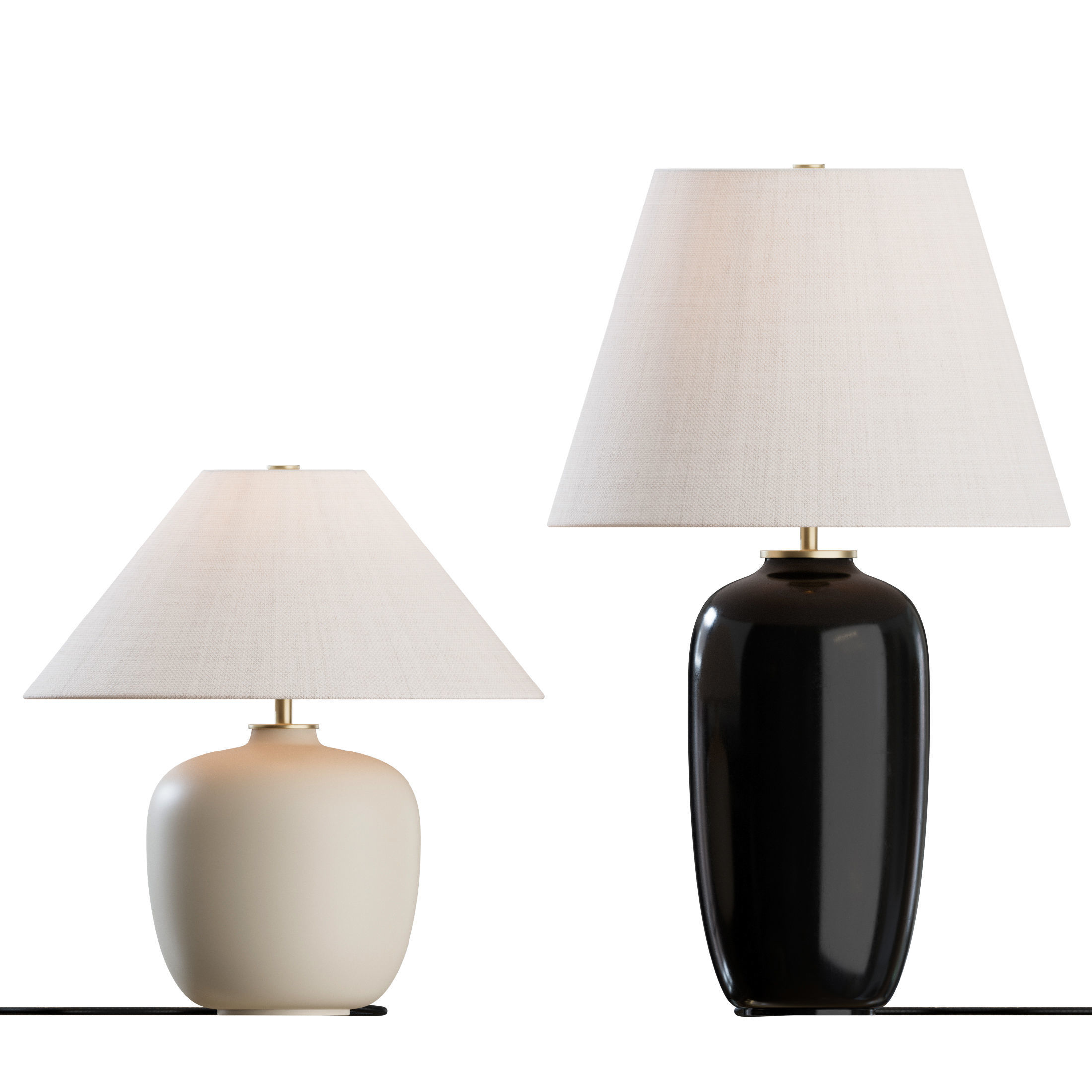 Torso Table Lamp By MENU 3D model_3