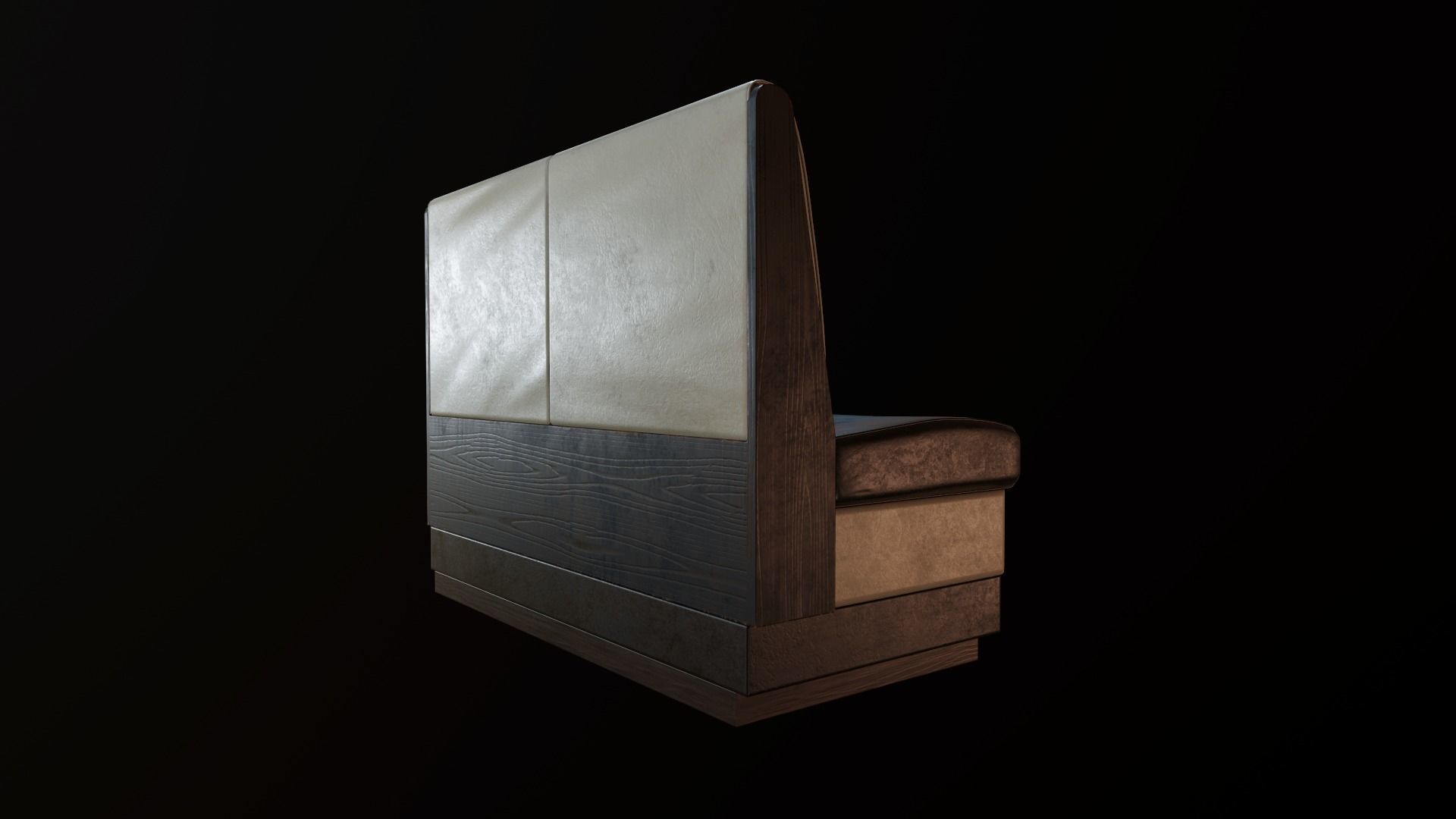 Retro cafe sofa varied colors included Low-poly 3D model_6