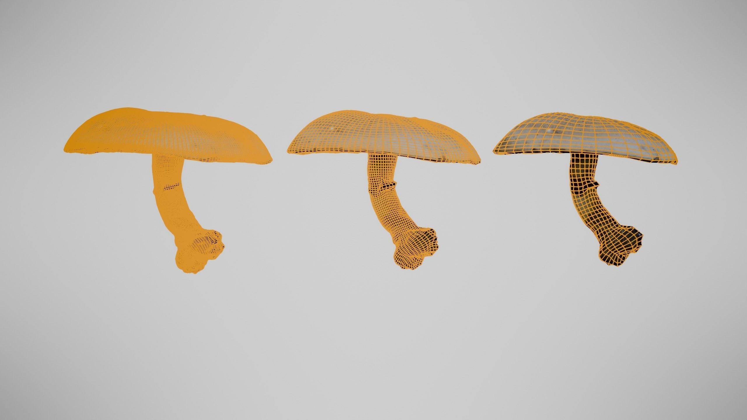 The Prince Mushroom - Light Brown Mushroom Low-poly 3D model_6