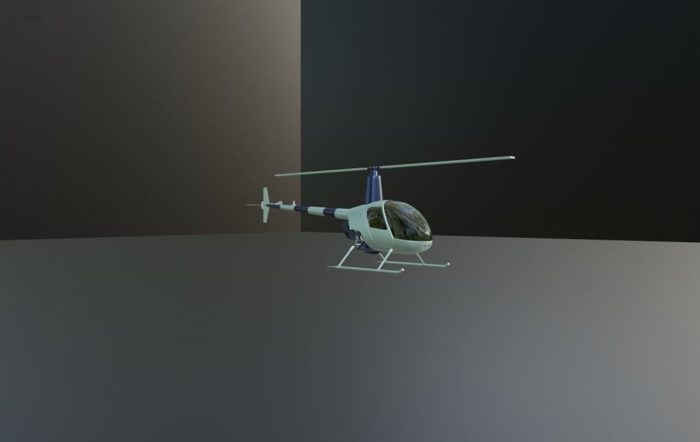 Robinson R22 Free 3D model_1
