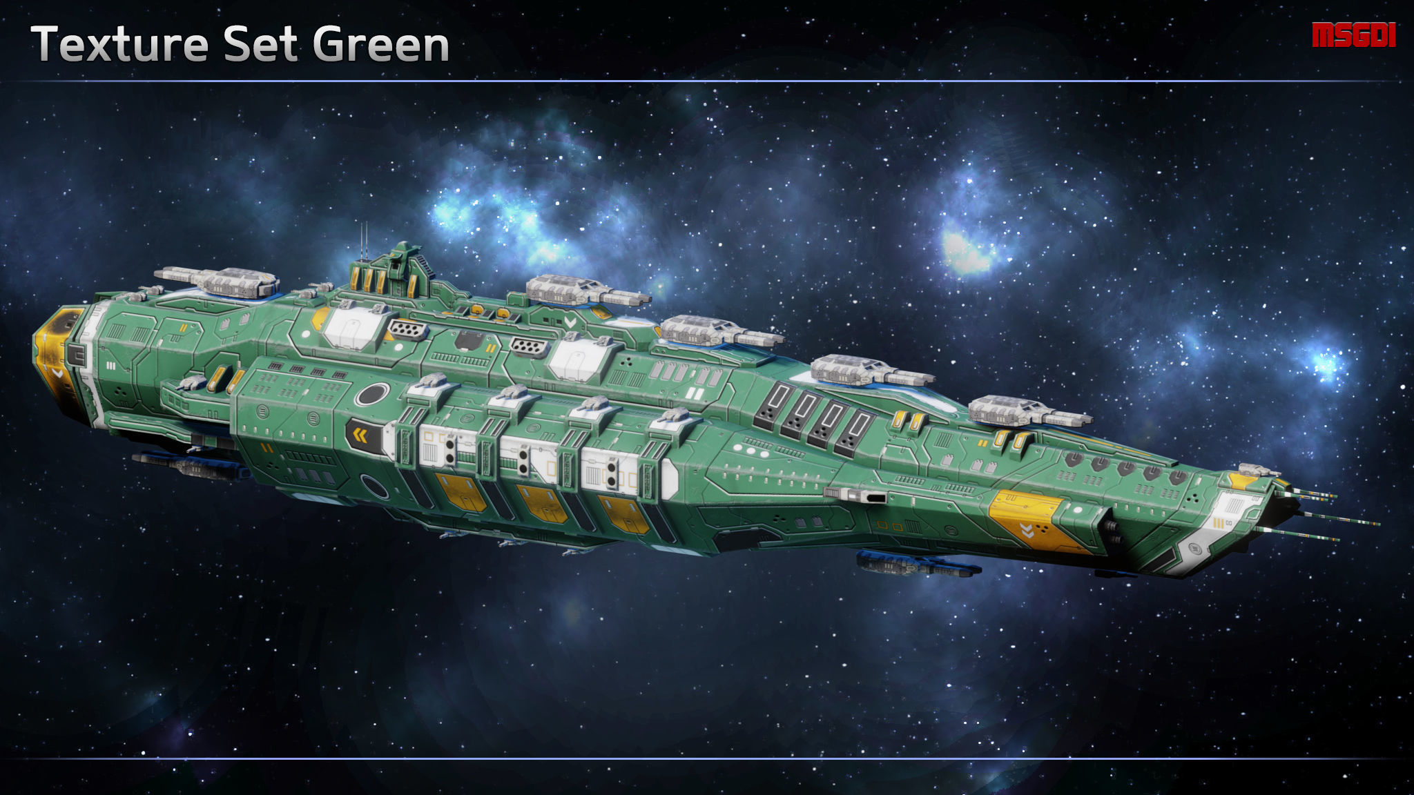 Spaceship Berlin Battlecruiser Low-poly 3D model_6